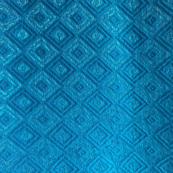 Laura Ashley Jacket Blazer Boxy Sz Small Blue Shiny Tapestry Print Button Easter - Picture 13 of 13